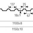 Профнастил МП-20 оцинкованный, 2000х1150х0.4 мм - строй база