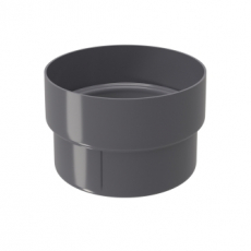Муфта трубы соединительная ПВХ Grand Line графит (RAL 7024) - строй база