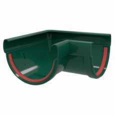 Угол желоба 90 град.Классика 120 ПВХ Grand Line зелёный (RAL 6005) - строй база