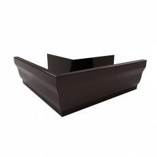 Угол желоба наружный МЕТАЛЛ ПРОФИЛЬ БЮДЖЕТ 120х86 Ral 8017 - строй база