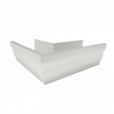 Угол желоба наружный МЕТАЛЛ ПРОФИЛЬ БЮДЖЕТ 120х86 Ral 9003 - строй база