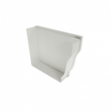 Заглушка желоба правая МЕТАЛЛ ПРОФИЛЬ БЮДЖЕТ 120х86 Ral 9003 - строй база