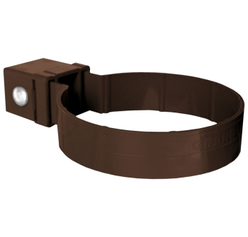 Хомут трубы Kliker ПВХ Grand Line Premium шоколадный (инд.упак.) (RAL 8017) - строй база