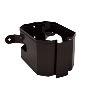 Держатель трубы (на дерево) МЕТАЛЛ ПРОФИЛЬ БЮДЖЕТ 76х102 Ral 8017 - строй база