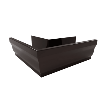 Угол желоба наружный МЕТАЛЛ ПРОФИЛЬ БЮДЖЕТ 120х86 Ral 8017 - строй база