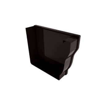 Заглушка желоба правая МЕТАЛЛ ПРОФИЛЬ БЮДЖЕТ 120х86 Ral 8017 - строй база